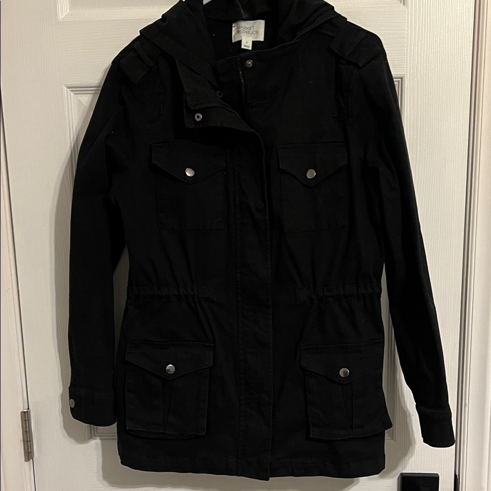 Market & Spruce Black Utility Jacket